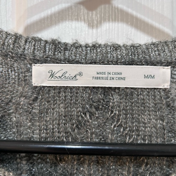 Woolrich Lightweight Cardigan Textured Sweater Double Front Pockets Women Sz M - Picture 3 of 9